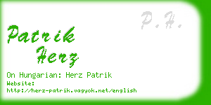 patrik herz business card